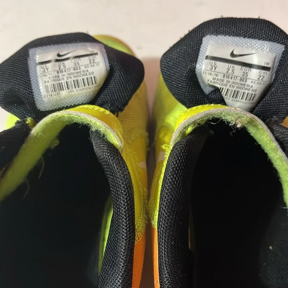 Nike Yellow and‎ Black Sneakers with Velcro Strap